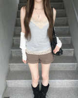 Grey lace sleeveless