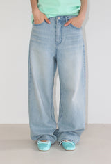 CLOUD WASHED WIDE DENIM