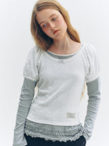 Double Frill T-shirt (Grey)