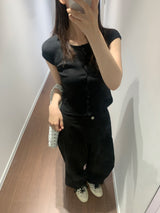 Mer knit short sleeve  (4color)