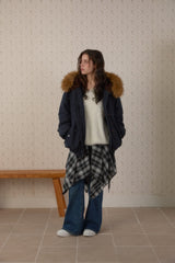 WINTER FUR HOODED PUFFER JACKET