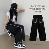 Rouge lace wide training pants