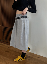 [Unisex] ベルト付きスウェットバミューダパンツ(3color)