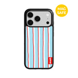 【MADE】Sleepy stripe Morning sky iPhone case [Glossy Glass/Magsafe]