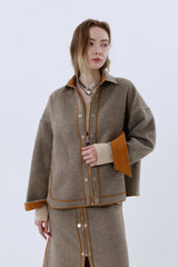 WOOL BLEND MIDI SKIRT_BEIGE