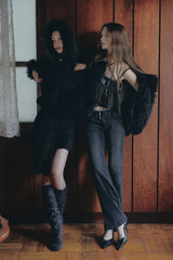 ベラベルトブーツカットデニム black