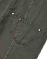 Double Pocket Incision Jeans/Grey