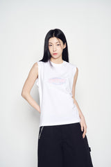 25SS UNIVERSE GRADATION WOMAN SLEEVELESS WHITE