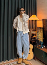 [virstyle original] INKKI two tuck Balloon Tapered Denim Pants 4COLOR