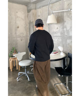 ポケットチェッククロップ長袖シャツ