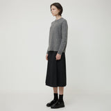 PLEATED MIDI SKIRT CHARCOAL