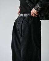 MP WASHED CURVED PANTS BK