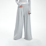 drawstring pleated pants
