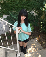 ロボンコントラストロールアップ半袖Tシャツ
