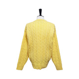Yellow Cable Knit