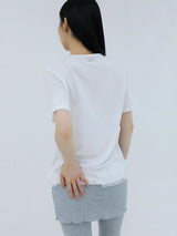 FRILL CANCAN T-SHIRT(WHITE)