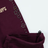 Rhinestone Zip-Up Hoodie_Bordeaux