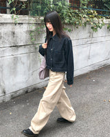 ミゼンカラーポケットウォッシュドデニムジャケット