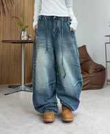 Bedden washed dart denim pants