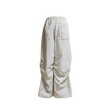 (2color) Shirring Wide Nylon Banding Pants
