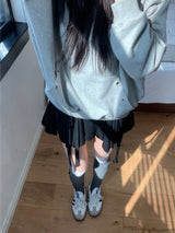 Nasty Unbalanced Shirring Skirt Leggings