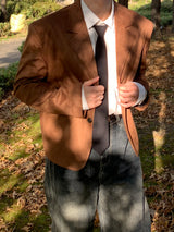 Clesse Suede Crop Blazer