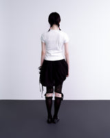 ハートロックドットクロップTシャツ (ホワイト)
