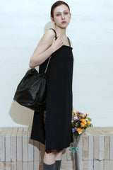 DEEP SLIT DRESS_NAVY
