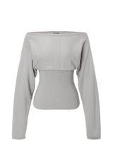 Dewy off top - beige gray 