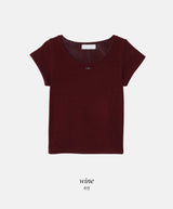 ベーシックUネックウォームペンダントTシャツ (5color)
