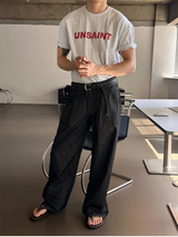 [S/S] ノンパデツータックワイドパンツ(2color)