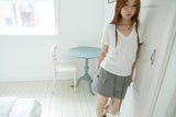 deep v-neck regular half top(3colors)