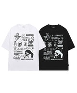 エンジェルアイコングラフィックオーバーフィットTシャツ -ホワイト