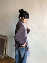 26SS★ [BAONHAUS] Latte Flower Over Long Sleeve Tee
