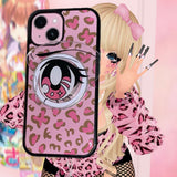 kitsch leopard phone case(pink/magsafe)