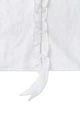 Ruffle shirring blouse_ivory