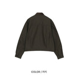 フラクチャーワーククロップジャケット (2 Colors)