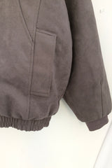 Milkfur high neck suede jumper