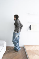 fringe tail wide denim(S-L)