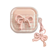 ラブリー ハイティーン チェック ビッグ リボン AirPods ケース