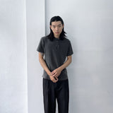 Faded Ribbed Henley Shirt