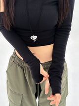 [WARMER SET] ヒップウォーマーキュート＆セクシークロップドフィットTシャツ - 2 COLOR