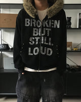 HX Broken Raccoon Hooded Zip-Up (3C)