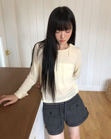 ソセン フリル ロングスリーブ Tシャツ
