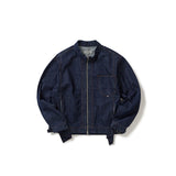Nep denim zip-up jacket / Indigo