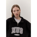 Huke x Nus. ハーフジップアップ(BLACK)