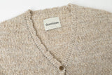 Boucle long cardigan - glitter beige