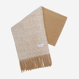 ハーフ＆ハーフチャンキーマフラー  (Beige & Sand)