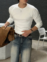 LMN Norton Raglan Ribbed Muscle Long Sleeve T-Shirt (4 colors)