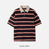 ラグビーカラー半袖Tシャツにフィット (3 Colors)